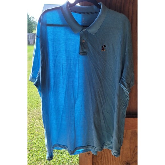 Disney Parks Baby Blue Mens Size 2XL With Embroidered Mickey Polo Shirt - Picture 1 of 4